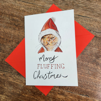 Merry Fluffing Christmas Greeting Card