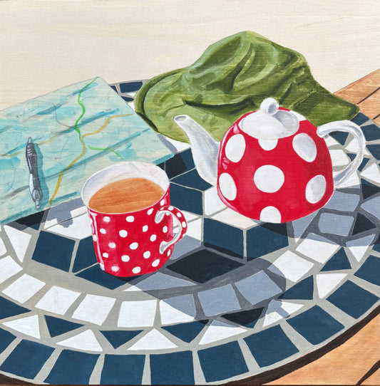 Tea Series - Two Paintings - Earl Grey with Lemon and Tea and Travel