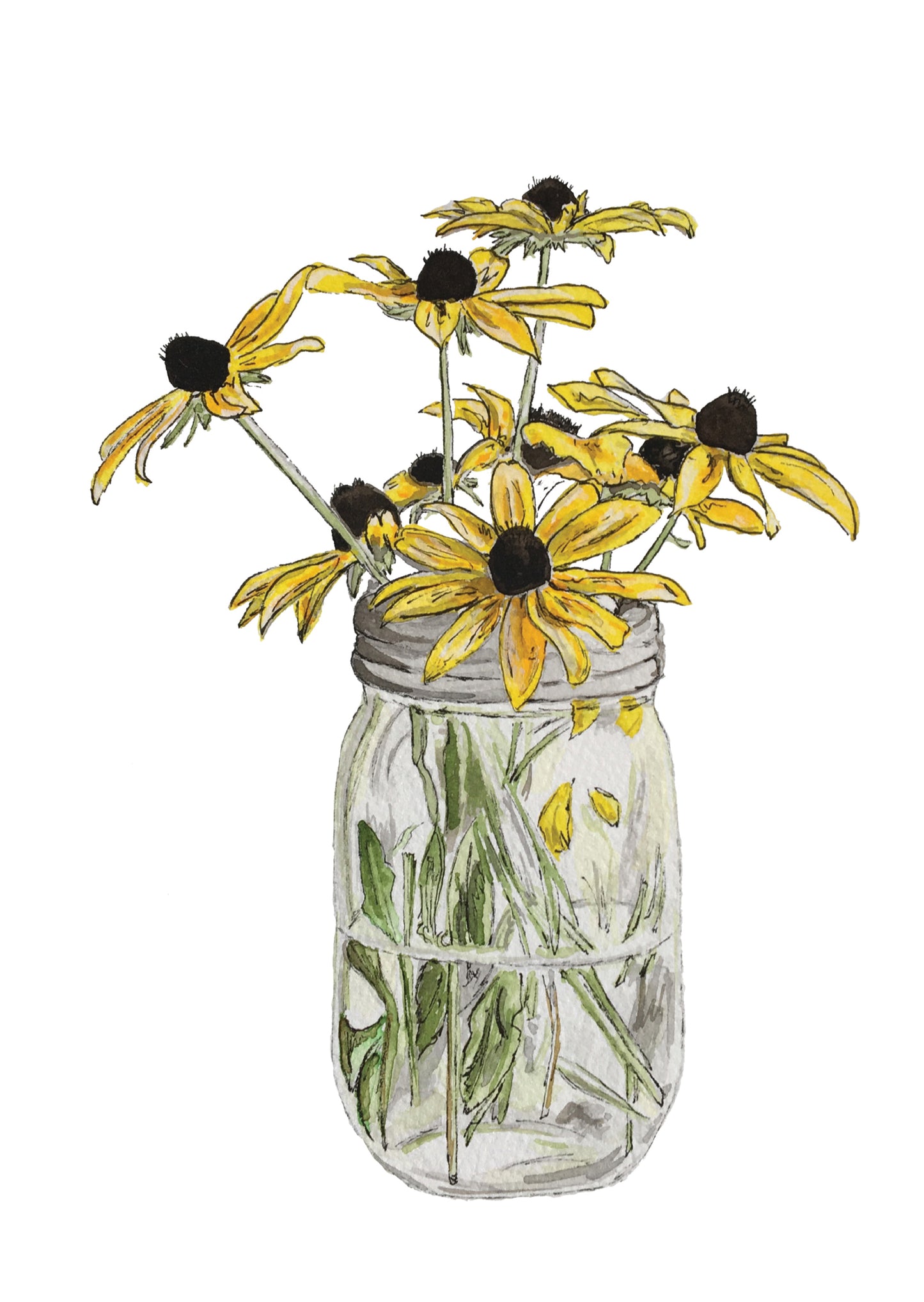 Flowers in a Jar Greeting Card