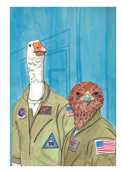 Goose and Maverick Augmented Reality Greeting Card