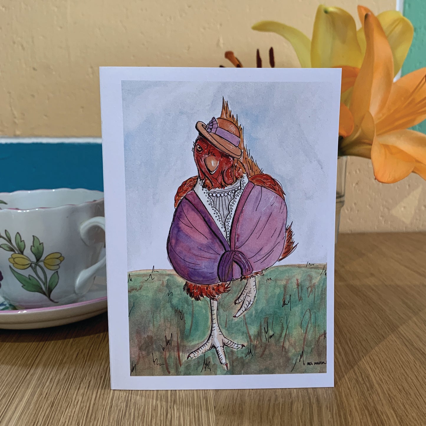 Miss Cluckington Cluck-Face Greeting Card