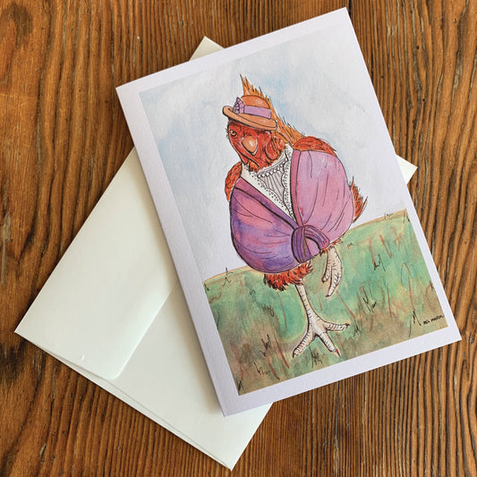 Miss Cluckington Cluck-Face Greeting Card