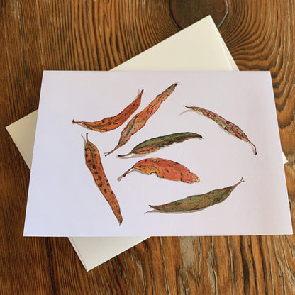Scattered Leaves Greeting Card