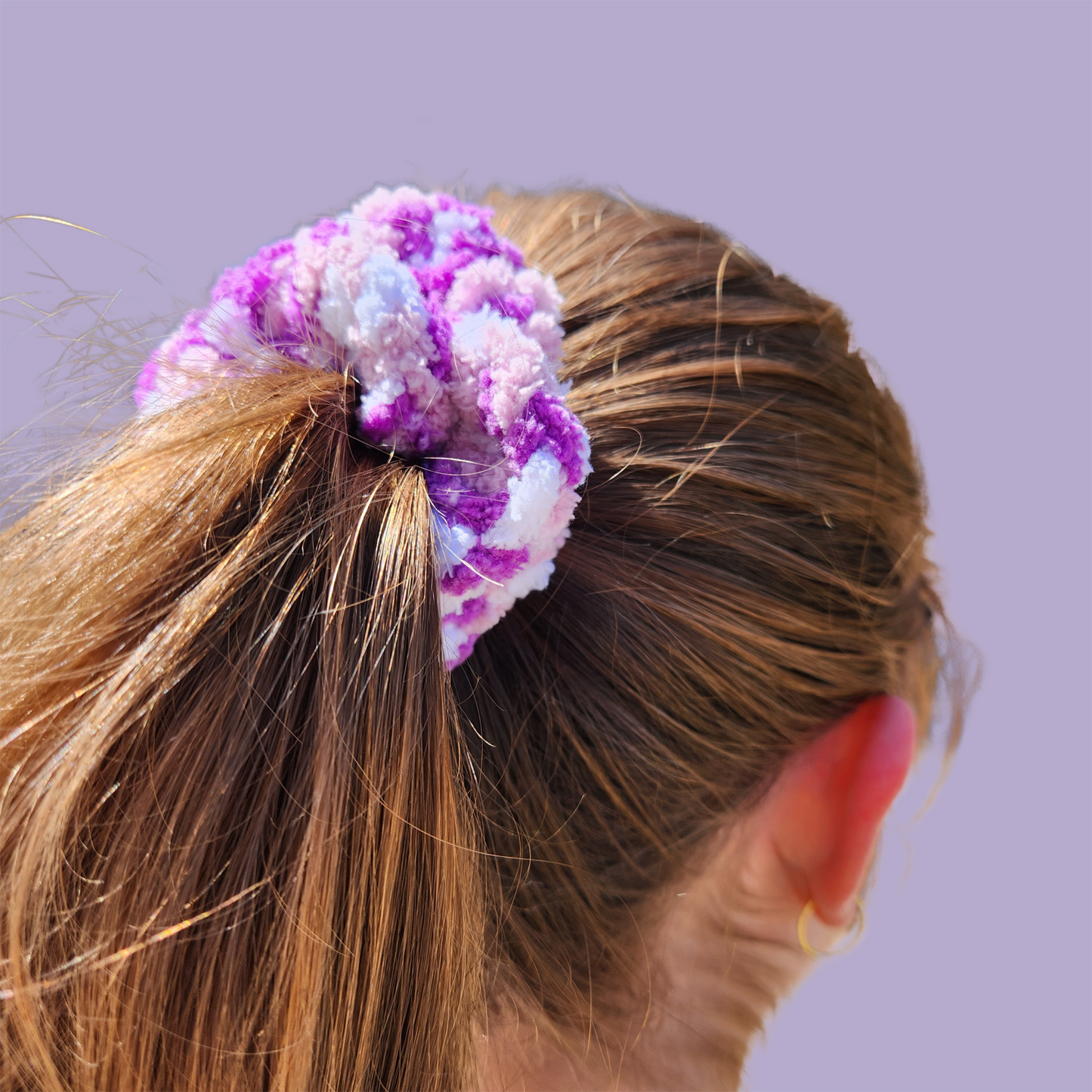 Crochet Scrunchie - 'Sugar Plum'