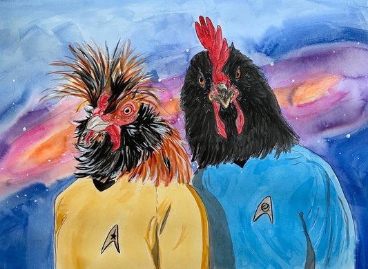 Captain Ber-Kirk and Mister Bok-Bok by Meg Mader
