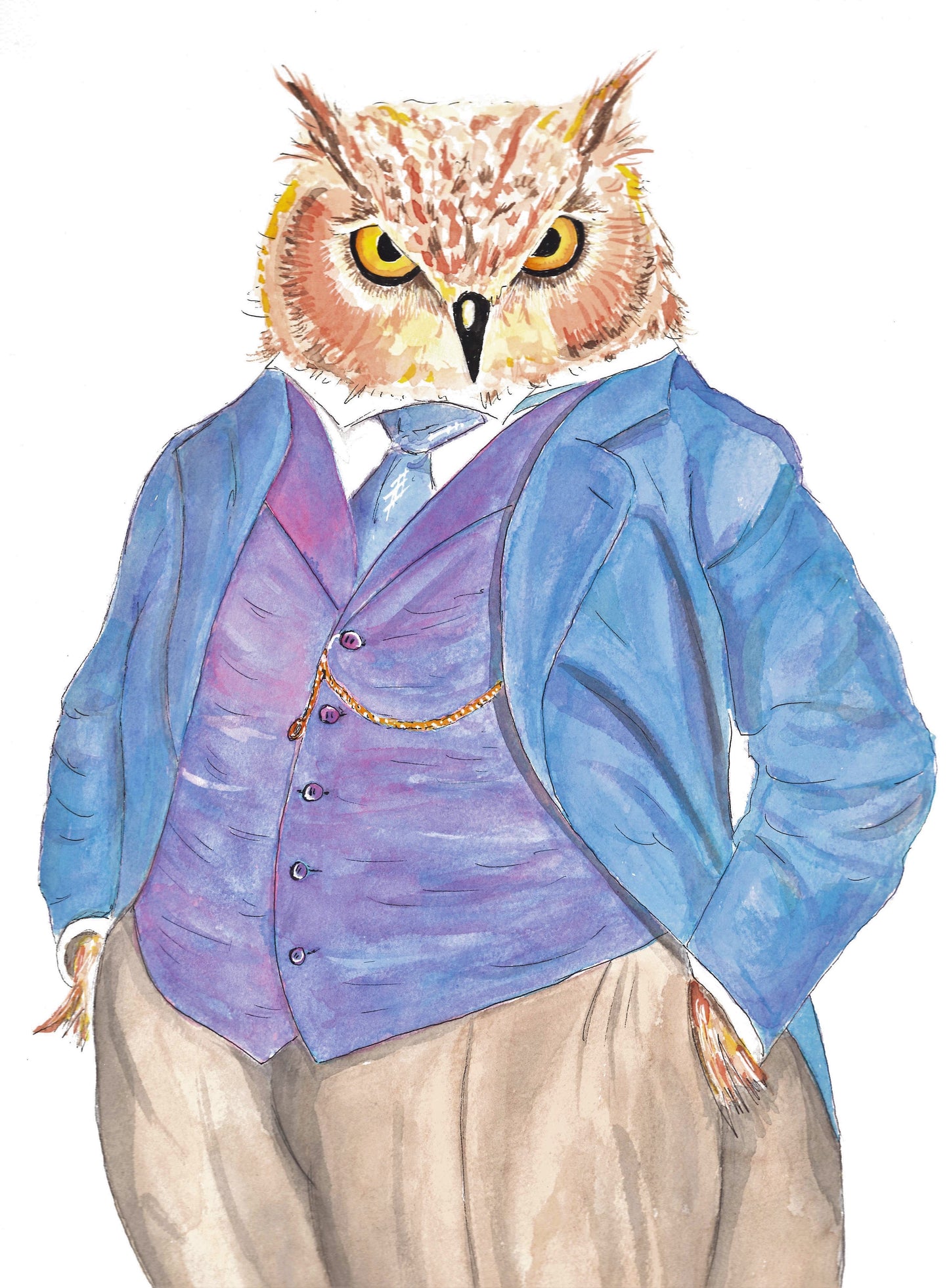 A3 Single Premium Animal Portrait Commission - Unframed