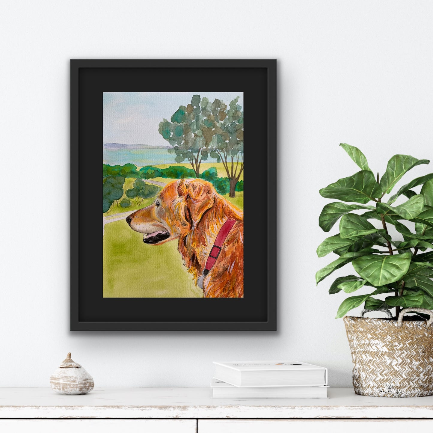 A3 Single Pet Portrait Commission - Framed