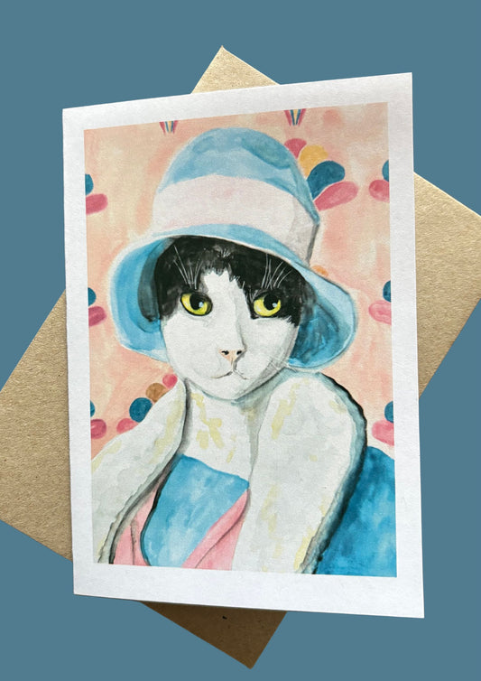 Clawssy Dame Greeting Card