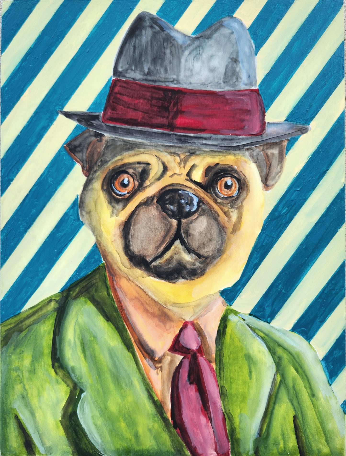 The Pugfather Greeting Card