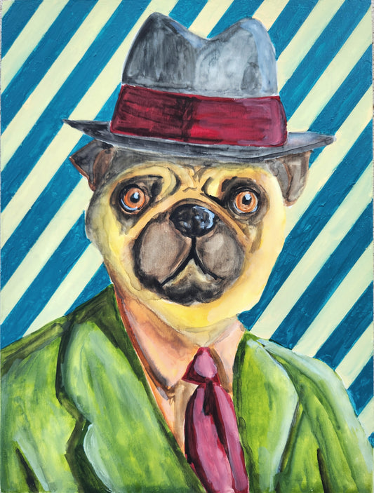 The Pugfather Greeting Card