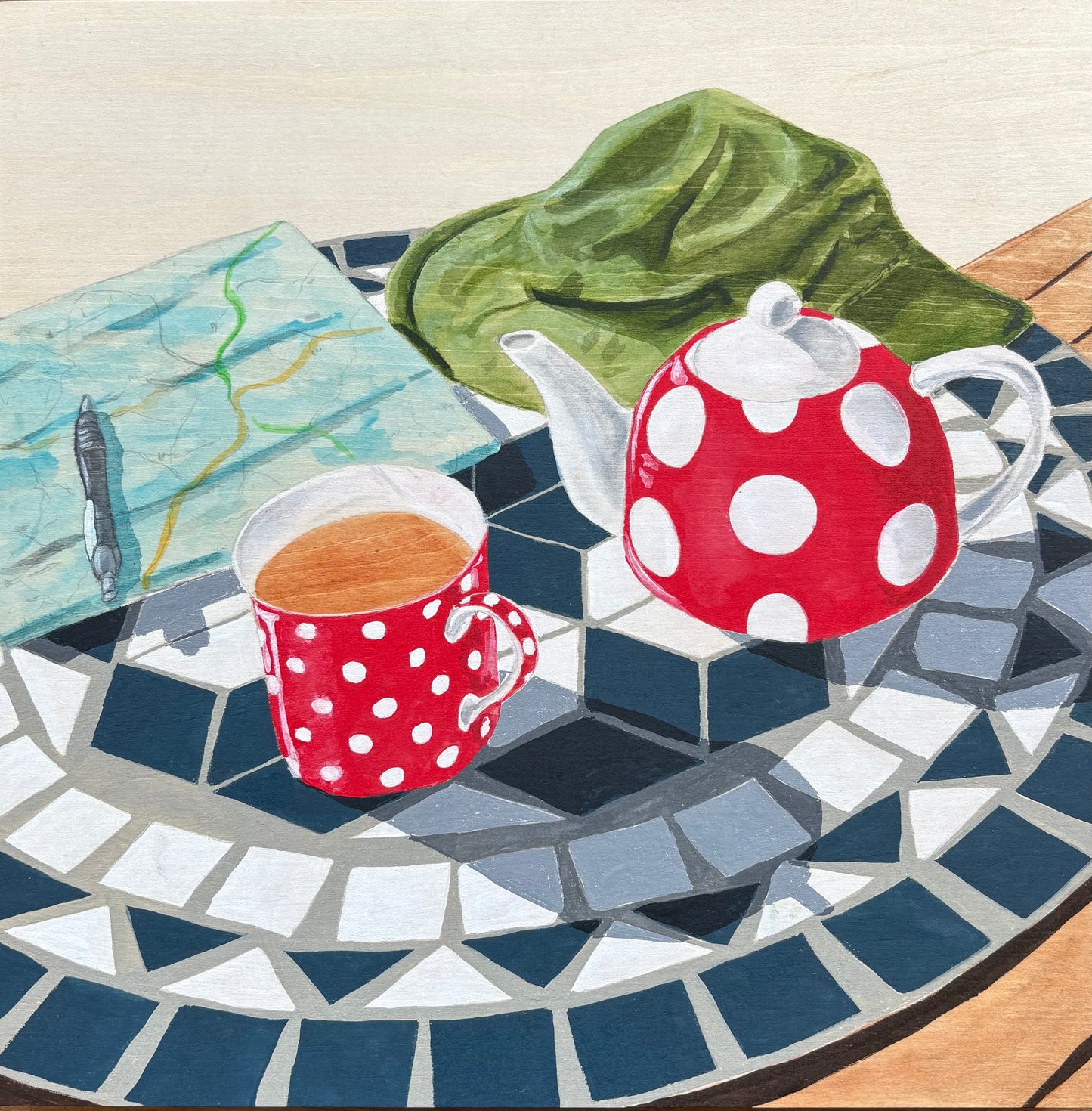 Tea Series - Two Paintings - Earl Grey with Lemon and Tea and Travel