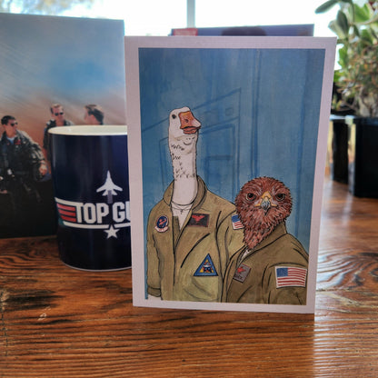 Goose and Maverick Augmented Reality Greeting Card