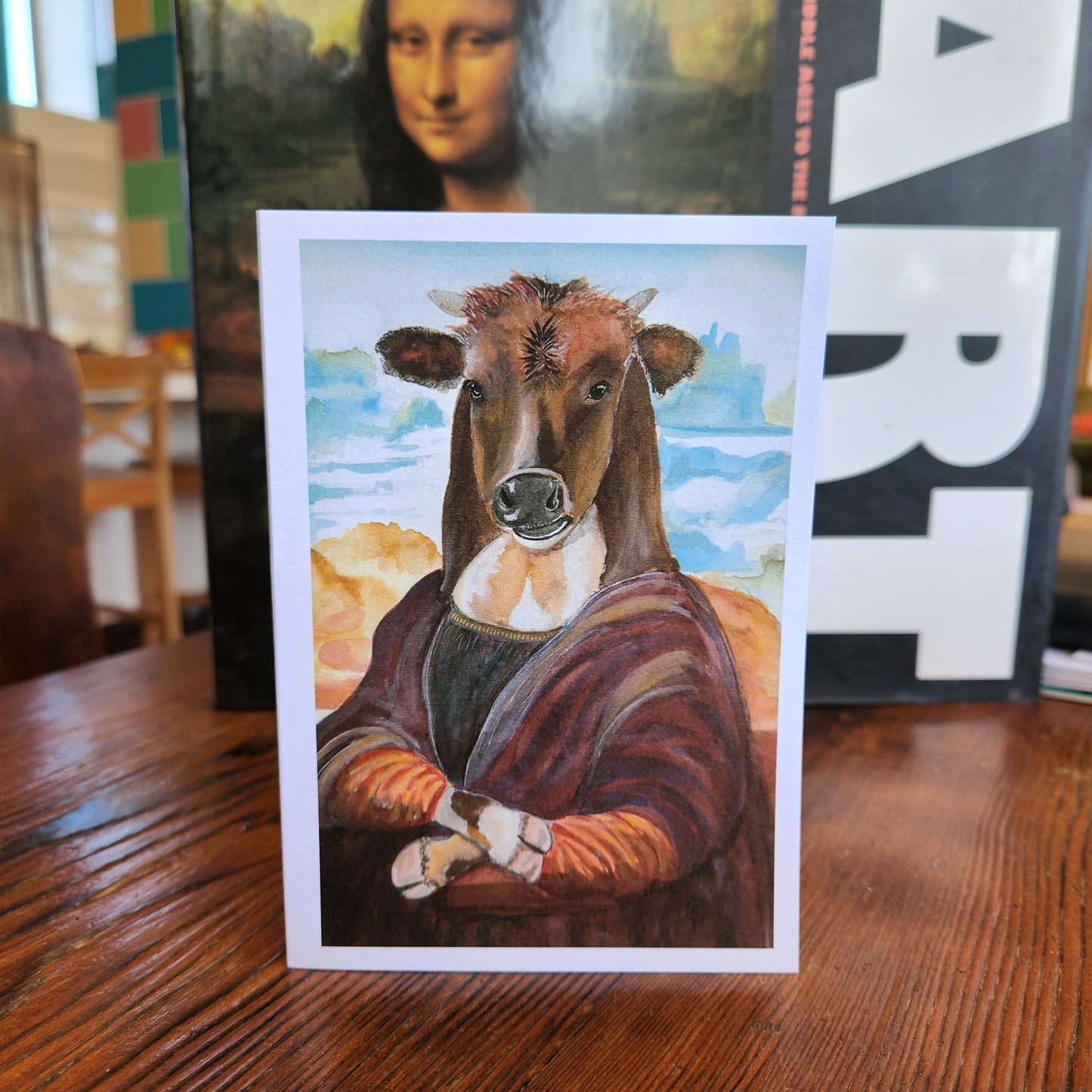 Moo-na Lisa Augmented Reality Greeting Card