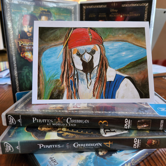 Captain Jack Sparrow Augmented Reality Greeting Card