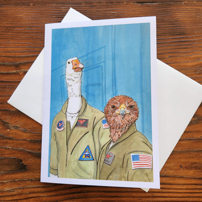 Goose and Maverick Augmented Reality Greeting Card