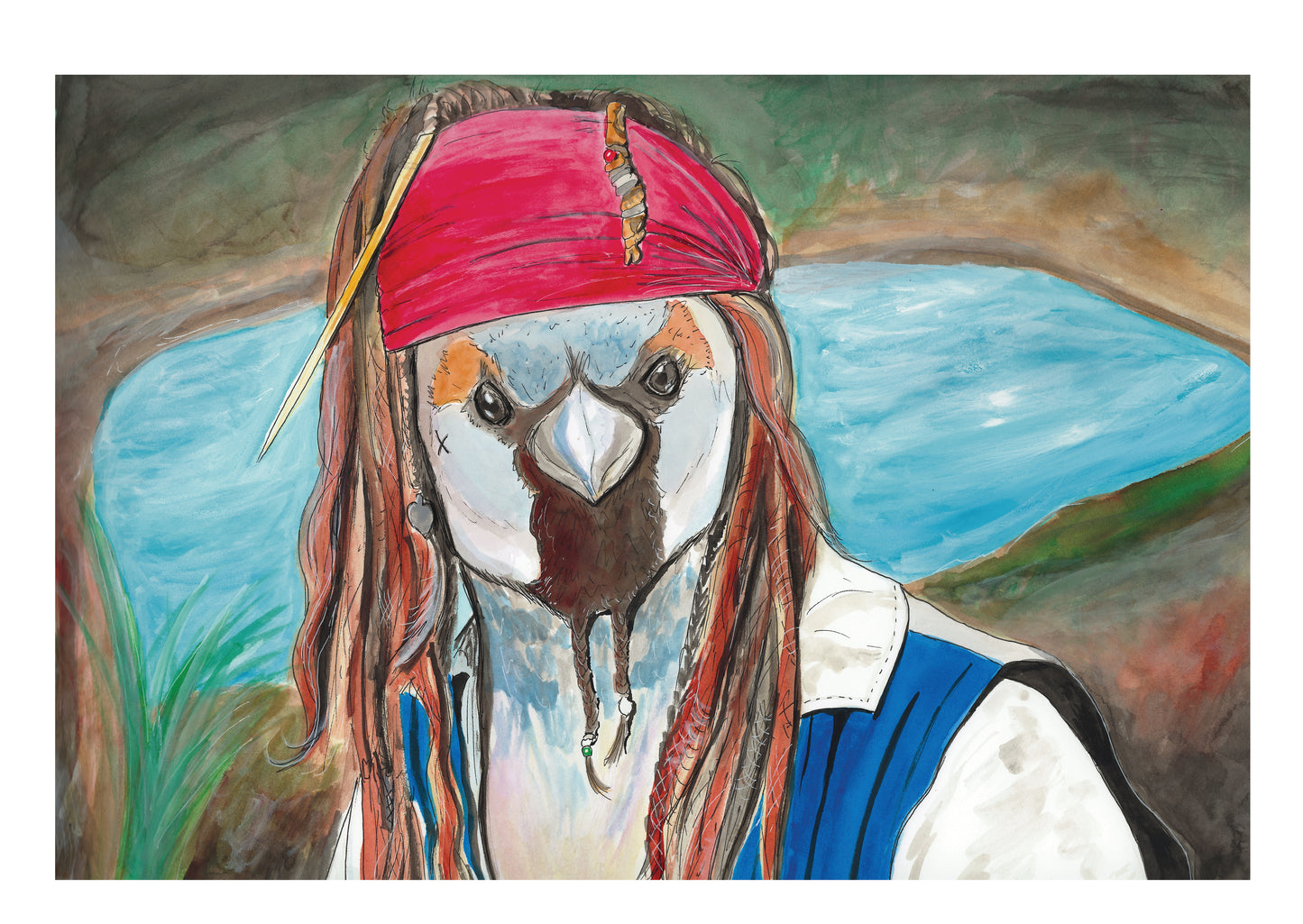 Captain Jack Sparrow Augmented Reality Greeting Card