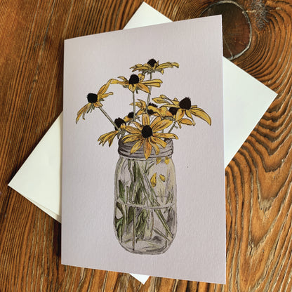 Flowers in a Jar Greeting Card