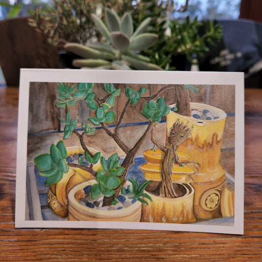 Groot in the Garden Augmented Reality Greeting Card