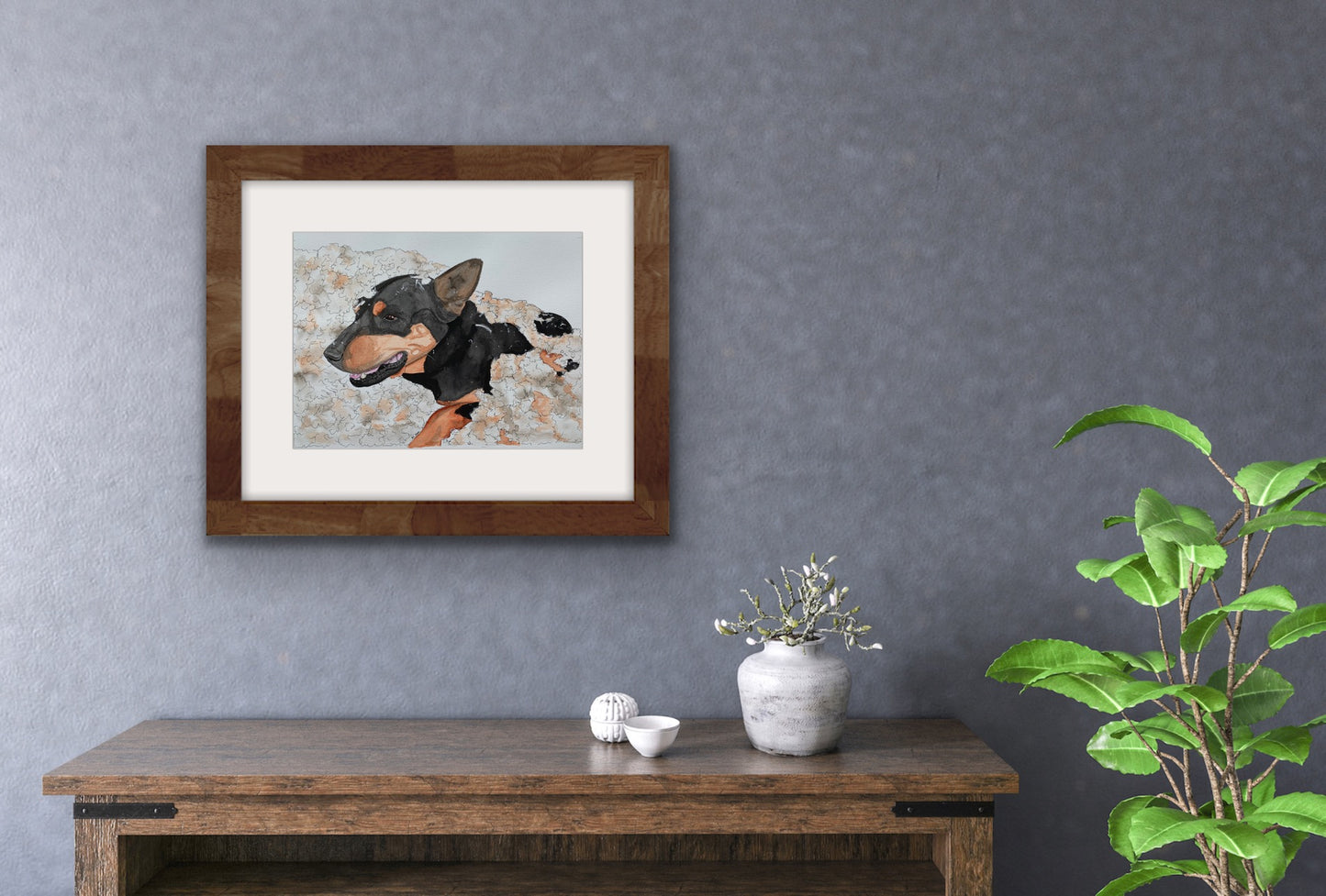 A3 Single Premium Animal Portrait Commission - Framed